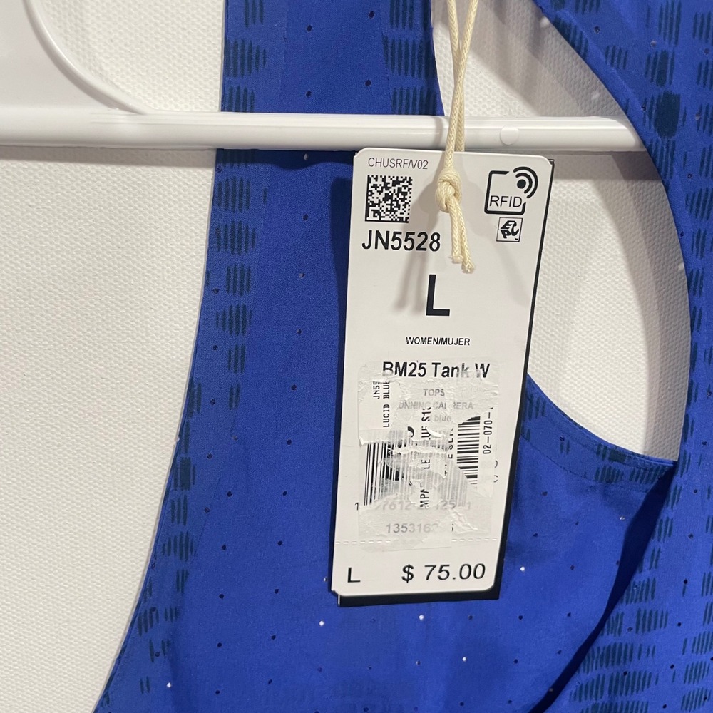 Adidas Adizero 2025 Boston Marathon Running Tank Top Lucid Blue JN5528 Womens L - Picture 5 of 8